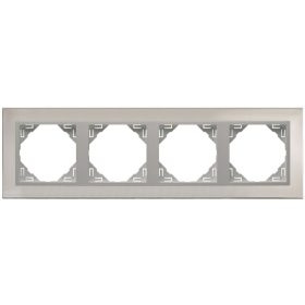 90940_TIA METALLO Négyes keret, inox/alumínium