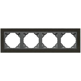 90940_TQS METALLO Négyes keret, nikkel/szürke