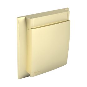 90961_TDU Vízálló csapfedeles egyeskerest (IP44) - arany