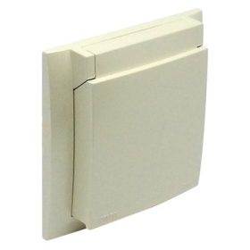   90961_TPE Vízálló csapfedeles egyeskerest (IP44) - gyöngyház