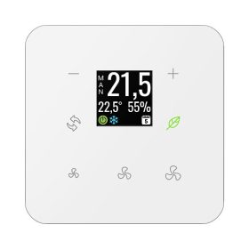   GRT3-270W Érintőgombos üvegtermosztát (fehér, lekerekített)