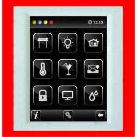 EST3-ARE/BIC Érintőképernyos vezérlő Piros/Jég