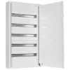 Fém elosztószekrény, falon kívüli, 120M, 5-soros, 24M/sor, maszkolt, IP 30