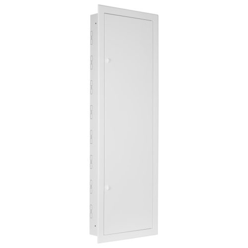 Fém elosztószekrény, süllyesztett, 144M, 8-soros, maszkolt, IP 30