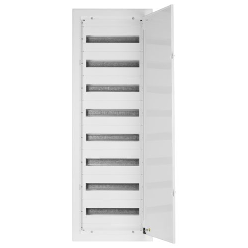 Fém elosztószekrény, süllyesztett, 144M, 8-soros, maszkolt, IP 30