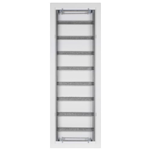 Fém elosztószekrény, süllyesztett, 144M, 8-soros, maszkolt, IP 30