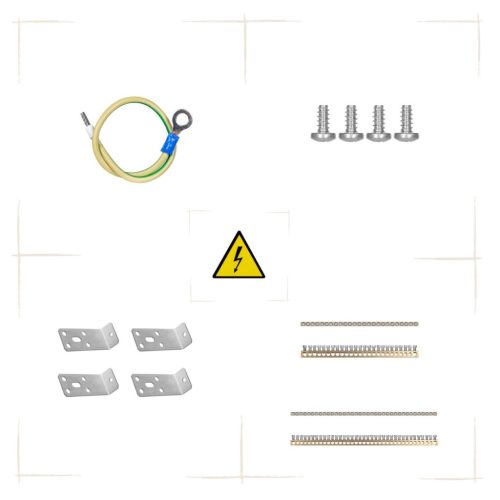 Fém elosztószekrény, süllyesztett, 144M, 8-soros, maszkolt, IP 30