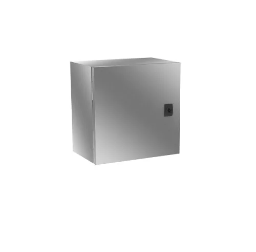 Rozsdamentes fém elosztószekrény, AISI 430, IP65, 300x300x200