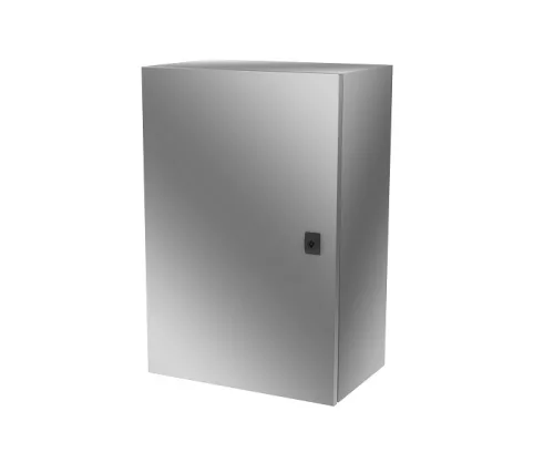 Rozsdamentes fém elosztószekrény, AISI 430, IP65, 600x400x260