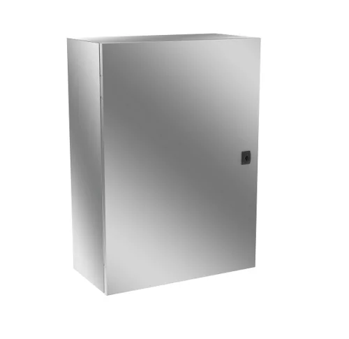 Rozsdamentes fém elosztószekrény, AISI 430, IP65, 700x500x260