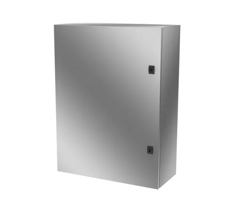 Rozsdamentes fém elosztószekrény, AISI 430, IP65, 800x600x260